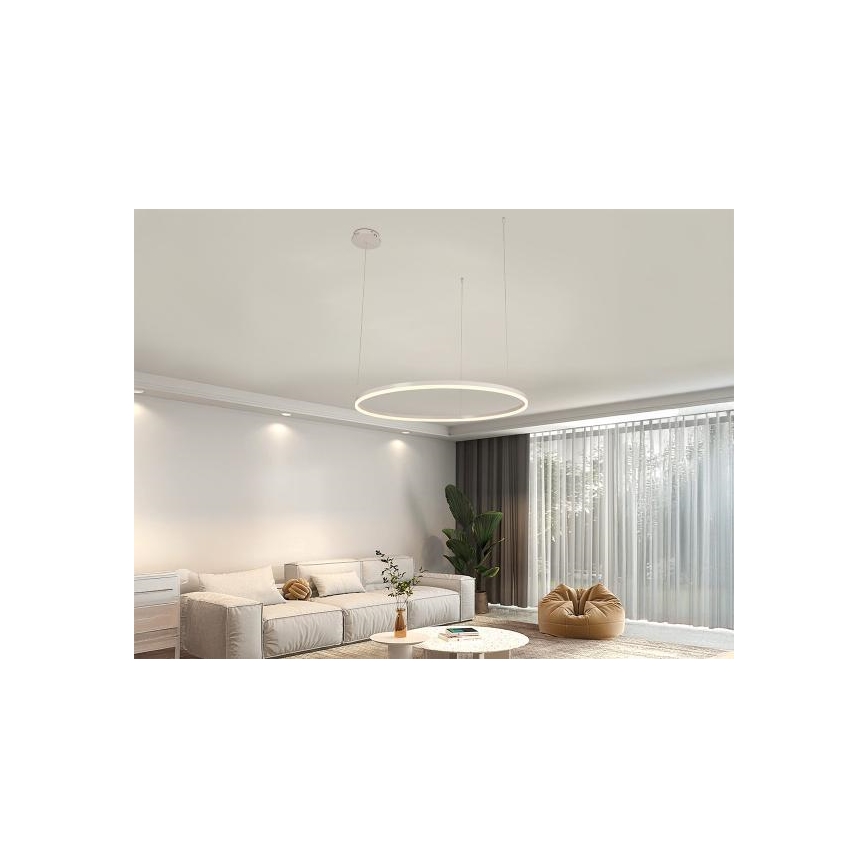 Светодиодная подвесная люстра с регулированием яркости LED/55W/230V 3000-6500K + дистанционное управление