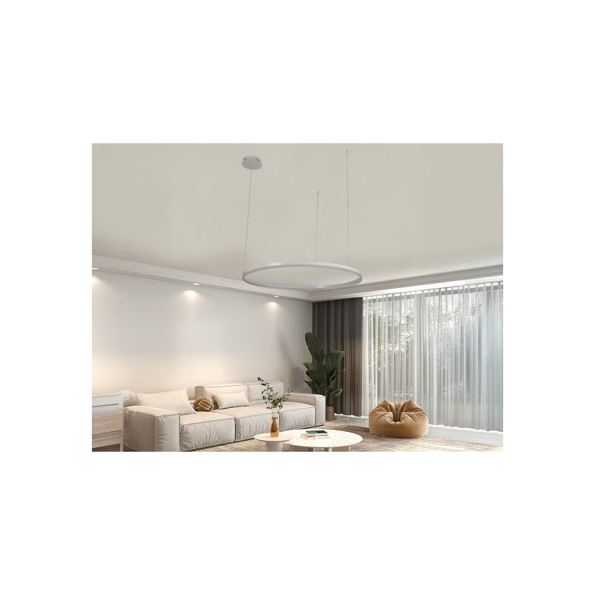 Светодиодная подвесная люстра с регулированием яркости LED/55W/230V 3000-6500K + дистанционное управление