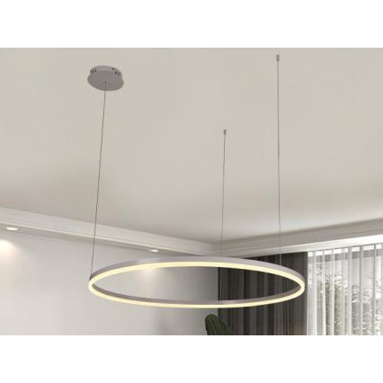 Светодиодная подвесная люстра с регулированием яркости LED/55W/230V 3000-6500K + дистанционное управление