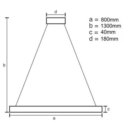 Светодиодная подвесная люстра с регулированием яркости LED/55W/230V 3000-6500K золотистый + дистанционное управление