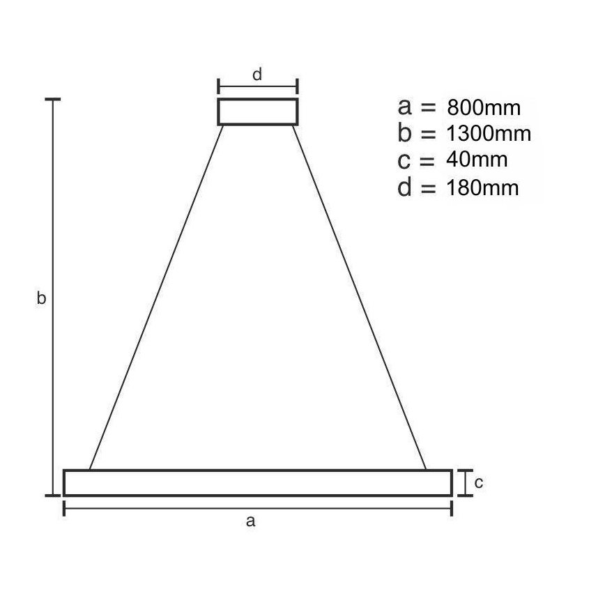 Светодиодная подвесная люстра с регулированием яркости LED/55W/230V 3000-6500K золотистый + дистанционное управление