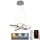 Светодиодная подвесная люстра с регулированием яркости LED/65W/230V 3000-6500K диаметр 48 см серый + дистанционное управление