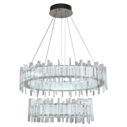 Светодиодная хрустальная подвесная люстра с регулированием яркости LED/65W/230V 3000-6500K + дистанционное управление