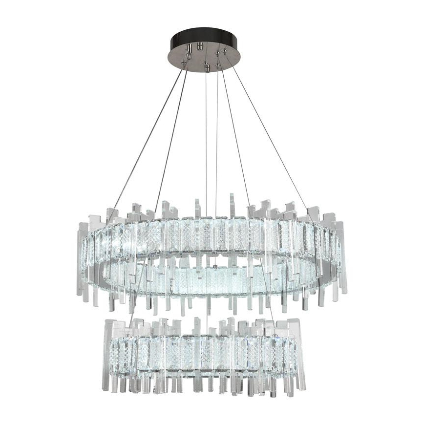Светодиодная хрустальная подвесная люстра с регулированием яркости LED/65W/230V 3000-6500K + дистанционное управление