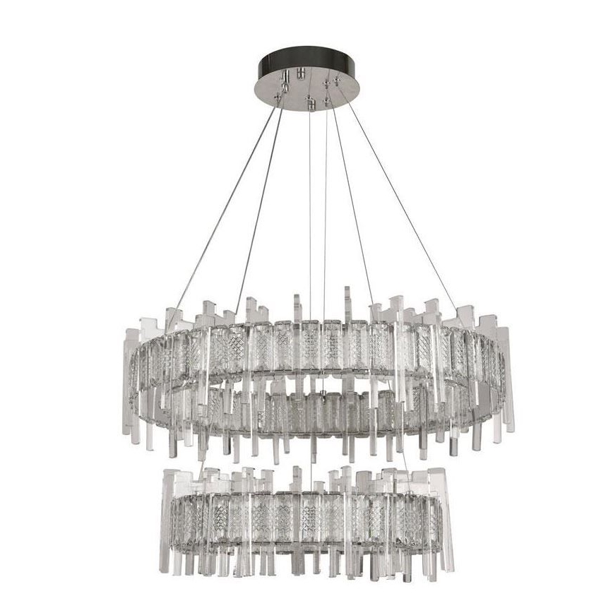 Светодиодная хрустальная подвесная люстра с регулированием яркости LED/65W/230V 3000-6500K + дистанционное управление