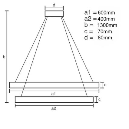 Светодиодная хрустальная подвесная люстра с регулированием яркости LED/65W/230V 3000-6500K + дистанционное управление