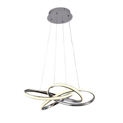 Светодиодная подвесная люстра с регулированием яркости LED/65W/230V 3000-6500K диаметр 48 см серый + дистанционное управление