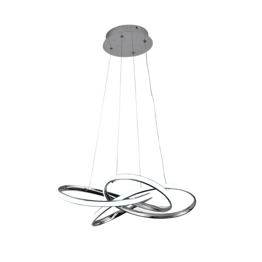 Светодиодная подвесная люстра с регулированием яркости LED/65W/230V 3000-6500K диаметр 48 см серый + дистанционное управление