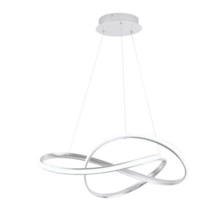 Светодиодная подвесная люстра с регулированием яркости LED/70W/230V 3000-6500K диаметр 60 см белый + дистанционное управление