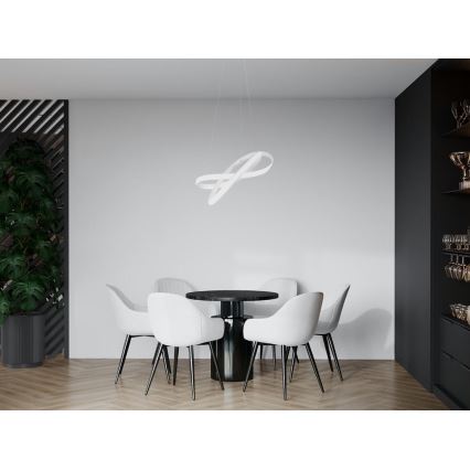 Светодиодная подвесная люстра с регулированием яркости LED/70W/230V 3000-6500K диаметр 55 см белый + дистанционное управление