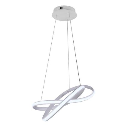 Светодиодная подвесная люстра с регулированием яркости LED/70W/230V 3000-6500K диаметр 55 см белый + дистанционное управление