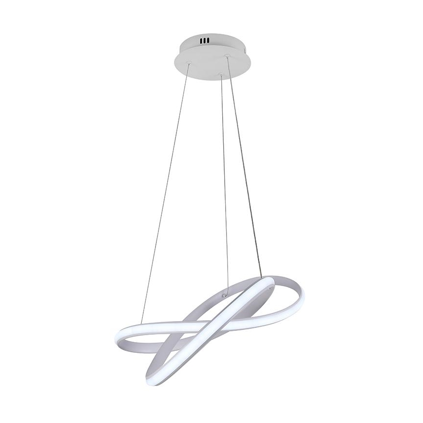 Светодиодная подвесная люстра с регулированием яркости LED/70W/230V 3000-6500K диаметр 55 см белый + дистанционное управление