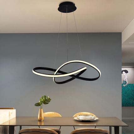 Светодиодная подвесная люстра с регулированием яркости LED/70W/230V 3000-6500K диаметр 55 см + дистанционное управление