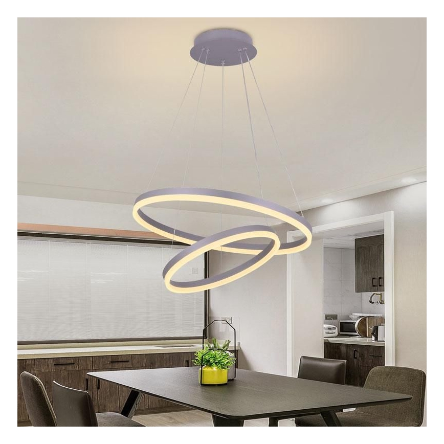 Светодиодная подвесная люстра с регулированием яркости LED/70W/230V 3000-6500K + дистанционное управление