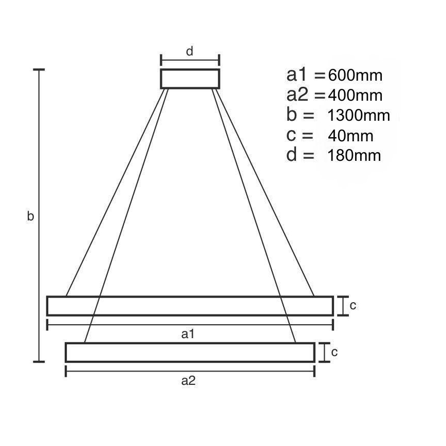Светодиодная подвесная люстра с регулированием яркости LED/70W/230V 3000-6500K + дистанционное управление