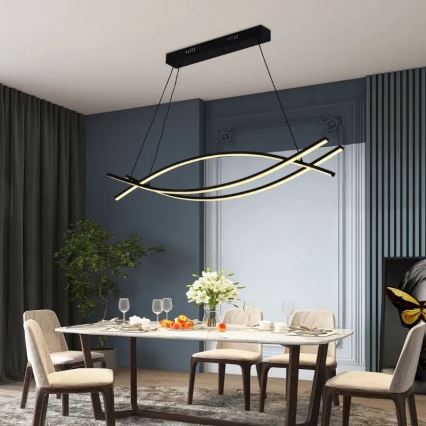 Светодиодная подвесная люстра с регулированием яркости LED/70W/230V 3000-6500K + дистанционное управление