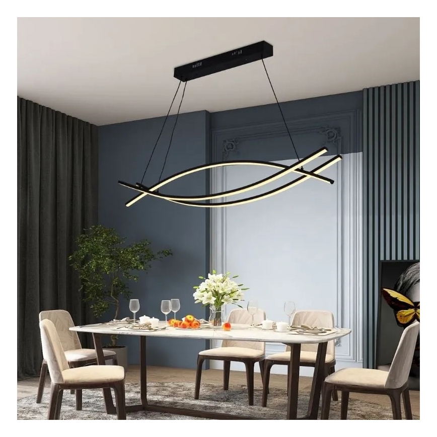 Светодиодная подвесная люстра с регулированием яркости LED/70W/230V 3000-6500K + дистанционное управление