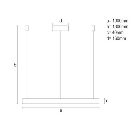 Светодиодная подвесная люстра с регулированием яркости LED/72W/230V 3000-6500K + дистанционное управление