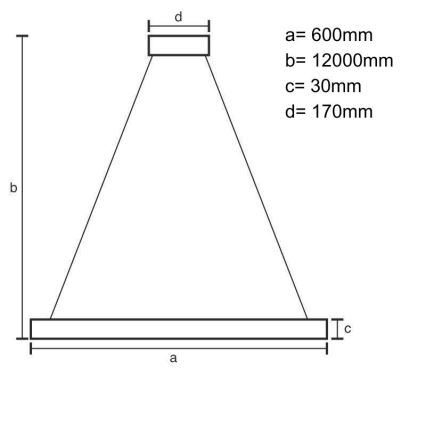 Светодиодная подвесная люстра с регулированием яркости LED/75W/230V 3000-6500K + дистанционное управление
