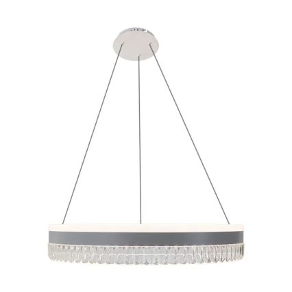 Светодиодная хрустальная подвесная люстра с регулированием яркости LED/80W/230V 3000-6500K белый + дистанционное управление