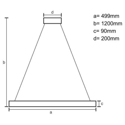 Светодиодная подвесная люстра с регулированием яркости LED/80W/230V 3000-6500K черный + дистанционное управление
