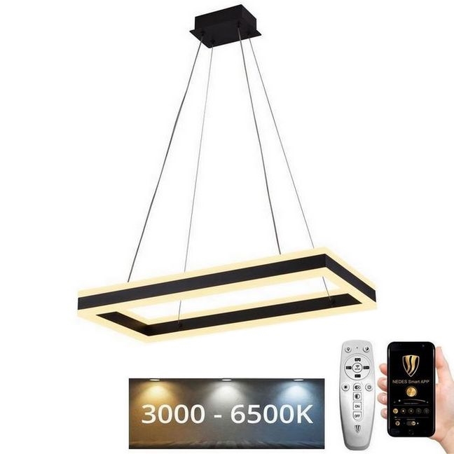 Светодиодная подвесная люстра с регулированием яркости LED/80W/230V 3000-6500K + дистанционное управление