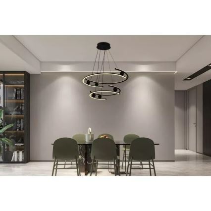 Светодиодная подвесная люстра с регулированием яркости LED/80W/230V 3000-6500K + дистанционное управление