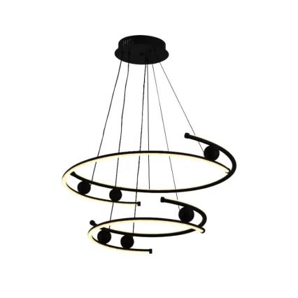 Светодиодная подвесная люстра с регулированием яркости LED/80W/230V 3000-6500K + дистанционное управление