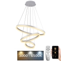 Светодиодная подвесная люстра с регулированием яркости LED/85W/230V 3000-6500K + дистанционное управление