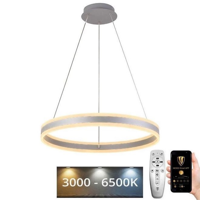 Светодиодная подвесная люстра с регулированием яркости LED/85W/230V 3000-6500K + дистанционное управление