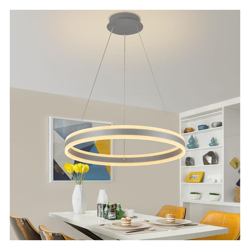 Светодиодная подвесная люстра с регулированием яркости LED/85W/230V 3000-6500K + дистанционное управление
