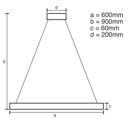 Светодиодная подвесная люстра с регулированием яркости LED/85W/230V 3000-6500K + дистанционное управление