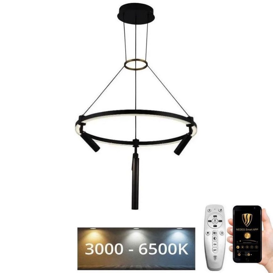 Светодиодная подвесная люстра с регулированием яркости LED/85W/230V 3000-6500K + дистанционное управление