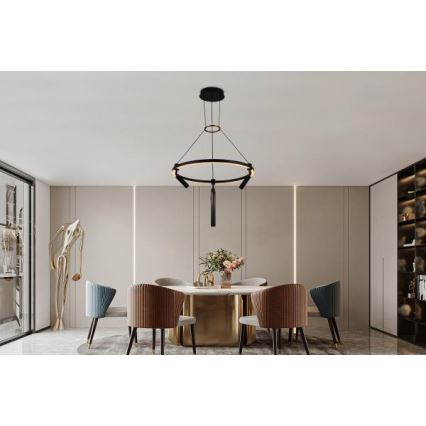 Светодиодная подвесная люстра с регулированием яркости LED/85W/230V 3000-6500K + дистанционное управление