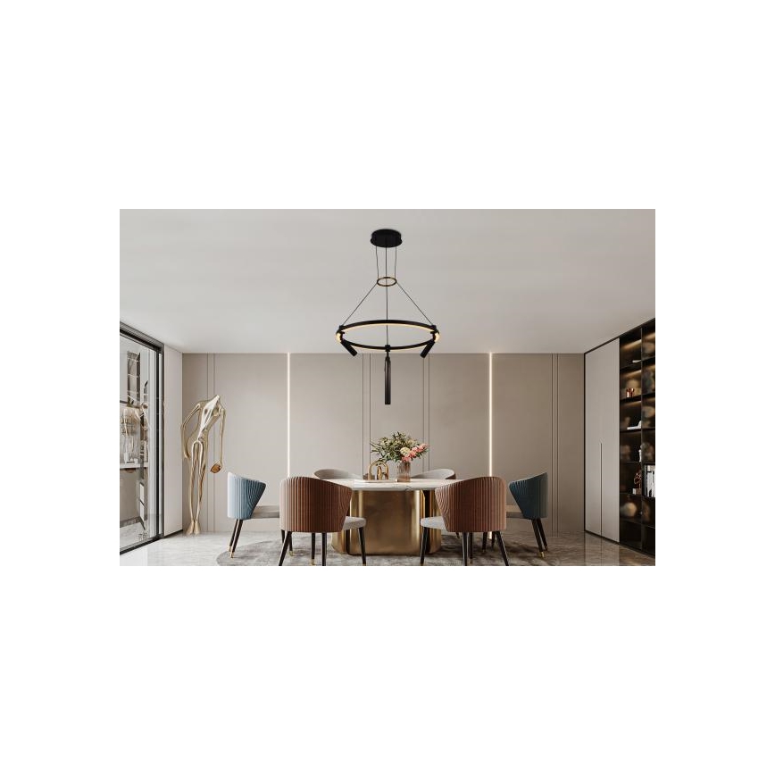 Светодиодная подвесная люстра с регулированием яркости LED/85W/230V 3000-6500K + дистанционное управление