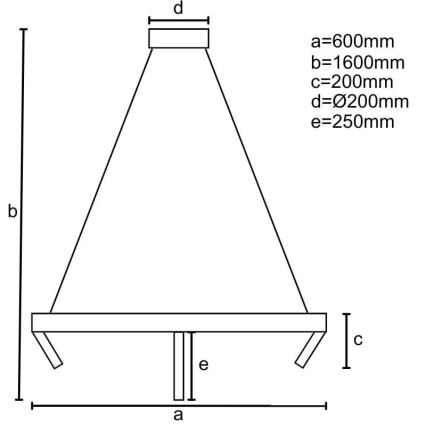 Светодиодная подвесная люстра с регулированием яркости LED/85W/230V 3000-6500K + дистанционное управление