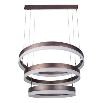 Светодиодная подвесная люстра с регулированием яркости LED/86W/230V 3000K коричневый