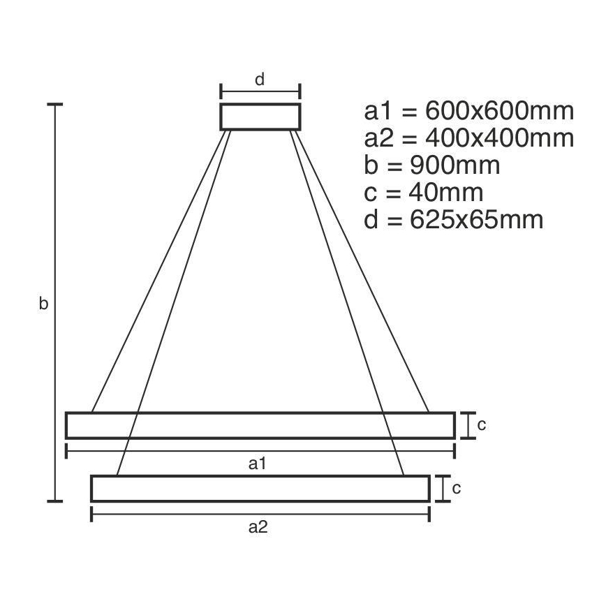 Светодиодная подвесная люстра с регулированием яркости LED/90W/230V 3000-6500K + дистанционное управление