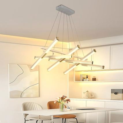 Светодиодная подвесная люстра с регулированием яркости LED/90W/230V 3000-6500K диаметр 80 см + дистанционное управление