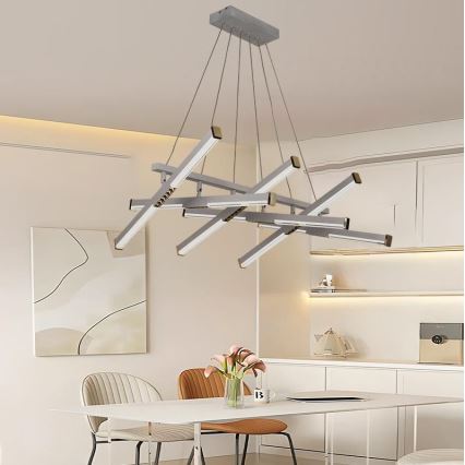 Светодиодная подвесная люстра с регулированием яркости LED/90W/230V 3000-6500K диаметр 80 см + дистанционное управление