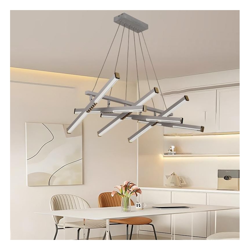 Светодиодная подвесная люстра с регулированием яркости LED/90W/230V 3000-6500K диаметр 80 см + дистанционное управление