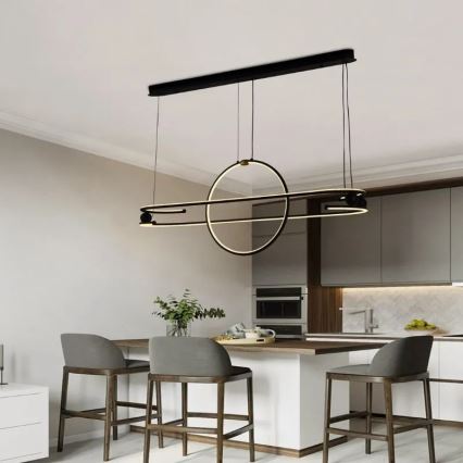 Светодиодная подвесная люстра с регулированием яркости LED/95W/230V 3000-6500K + дистанционное управление