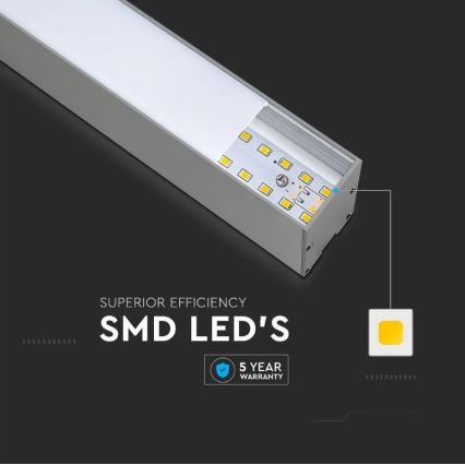 Светодиодная подвесная люстра SAMSUNG CHIP LED/40W/230V 4000K серебристый