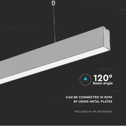 Светодиодная подвесная люстра SAMSUNG CHIP LED/40W/230V 4000K серебристый