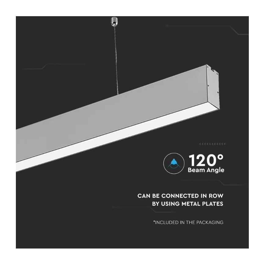 Светодиодная подвесная люстра SAMSUNG CHIP LED/40W/230V 4000K серебристый