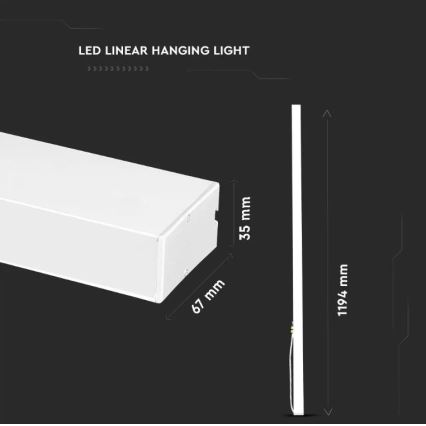 Светодиодная подвесная люстра SAMSUNG CHIP LED/40W/230V 6400K белый