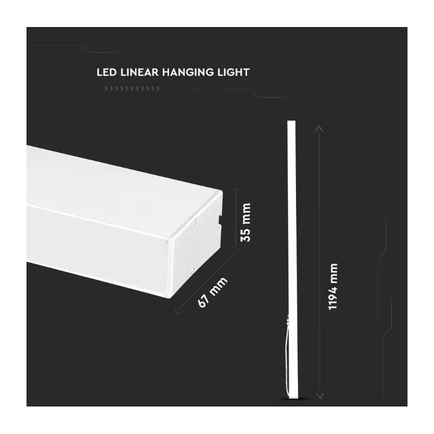 Светодиодная подвесная люстра SAMSUNG CHIP LED/40W/230V 6400K белый