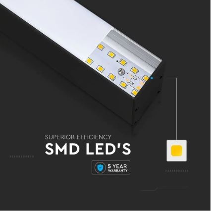 Светодиодная подвесная люстра SAMSUNG CHIP LED/40W/230V 6400K черный