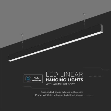 Светодиодная подвесная люстра SAMSUNG CHIP LED/40W/230V 6400K черный
