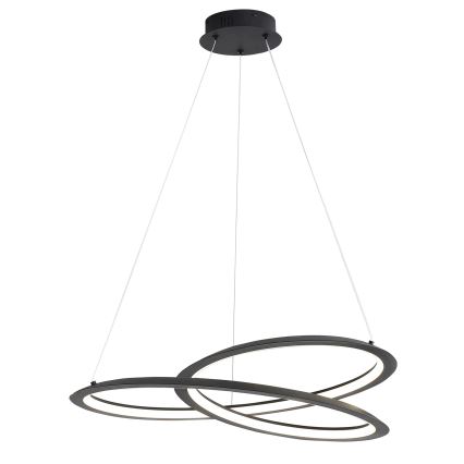 Светодиодная подвесная люстра TANGO LED/44W/230V 4000K диаметр 60 см черный